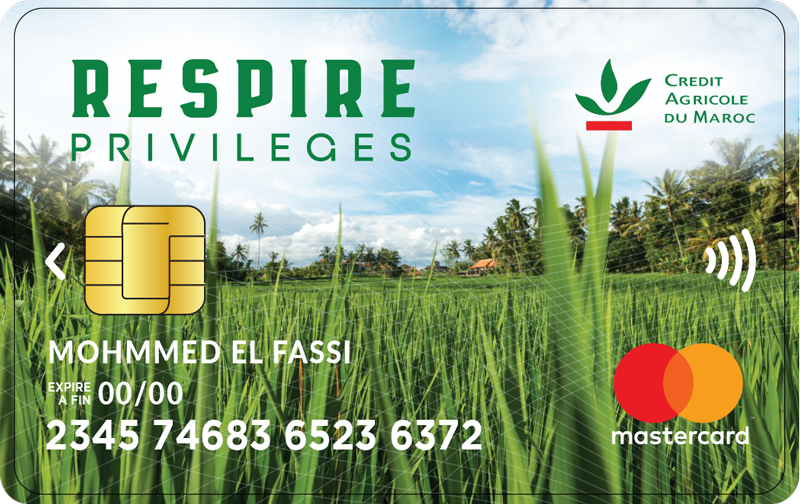 Carte Respire Privilèges du Crédit Agricole du Maroc