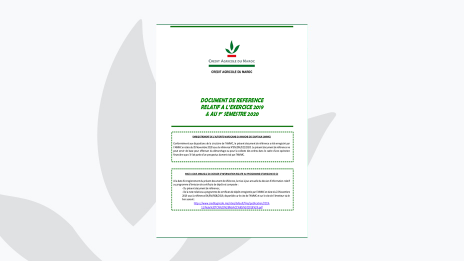 Document de référence 2019 et 1er semestre 2020