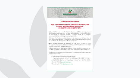 Enregistrement DR 2019 Juin 2020