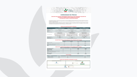 Communiqué de presse du résultat de l’EOSP 300 MDH